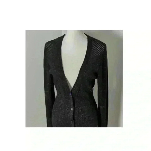 Plenty by Tracy Reese sparkle long line cardigan size L EUC - Picture 4 of 9
